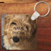 写真カスタム写真名連絡info monogram キーホルダー (裏面)