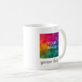 写真カスタム写真手書き文字または名前 コーヒーマグカップ (正面右)