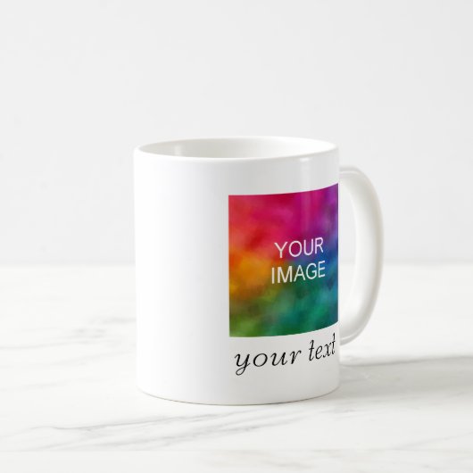 写真カスタム写真手書き文字または名前 コーヒーマグカップ (正面右)
