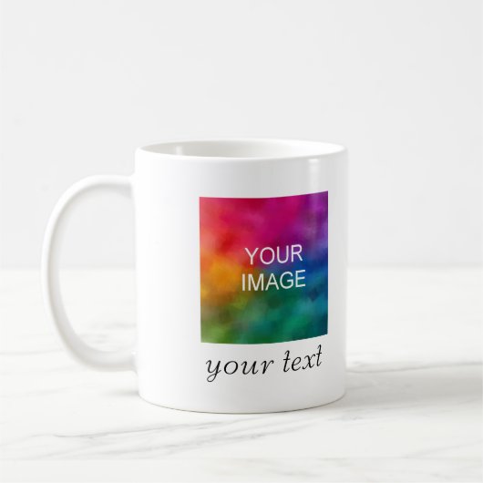 写真カスタム写真手書き文字または名前 コーヒーマグカップ (左)