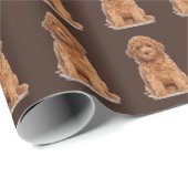 写真カスタム写真模様チョコレートモカ ラッピングペーパー (ロールコーナー)