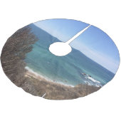 写真カスタム写真 ブラッシュドポリエステルツリースカート (アングル)