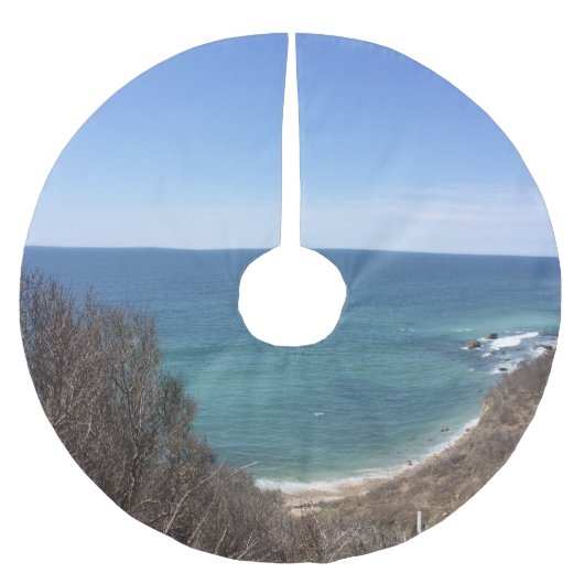 写真カスタム写真 ブラッシュドポリエステルツリースカート (正面)