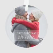 写真カスタム初めてのクリスマスのMr.And Mrs. オーナメント (裏面)