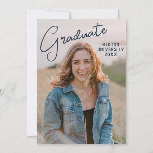 写真カスタム卒業発表 案内状 (正面)