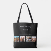 写真カスタム友最高の人コラージュ白黒 トートバッグ (裏面)