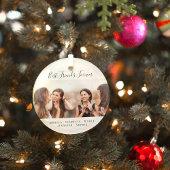 写真カスタム友最高の達は永遠に残す ガラスオーナメント