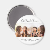 写真カスタム友最高の達は永遠に残す マグネット (正面/裏面)