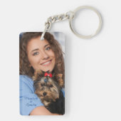 写真カスタム名の個人用設定 キーホルダー (裏面)