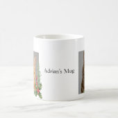 写真カスタム名キャットまたは犬のオーナークリスマスプレゼント コーヒーマグカップ (中央)