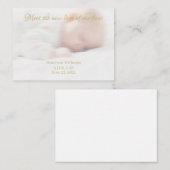 写真カスタム名ベビー誕生発表カード ノートカード (正面/裏面)