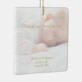 写真カスタム名ベビー誕生発表 セラミックオーナメント (右)