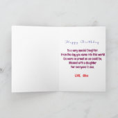 写真カスタム名付き誕生日 カード (内部)