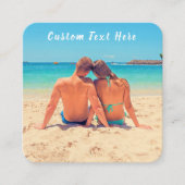 写真カスタム名刺のパーソナライズされた スクエア名刺 (正面)