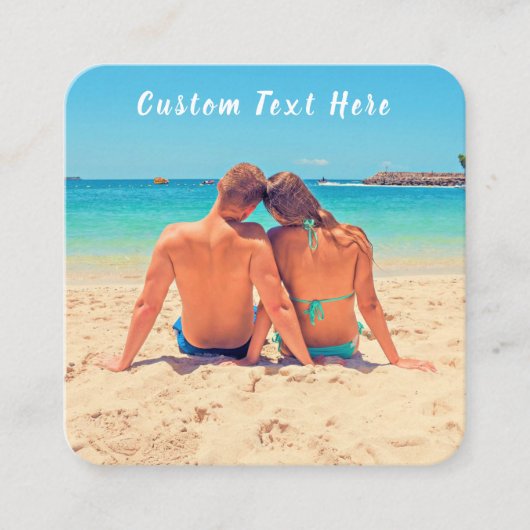 写真カスタム名刺のパーソナライズされた スクエア名刺 (正面)