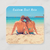 写真カスタム名刺のパーソナライズされた スクエア名刺 (裏面)