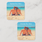 写真カスタム名刺のパーソナライズされた スクエア名刺 (正面/裏面)