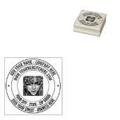 写真カスタム名情報アドレスラバースタンプ ラバースタンプ (押印)