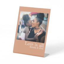 写真カスタム名文字ミニマル台座サイン