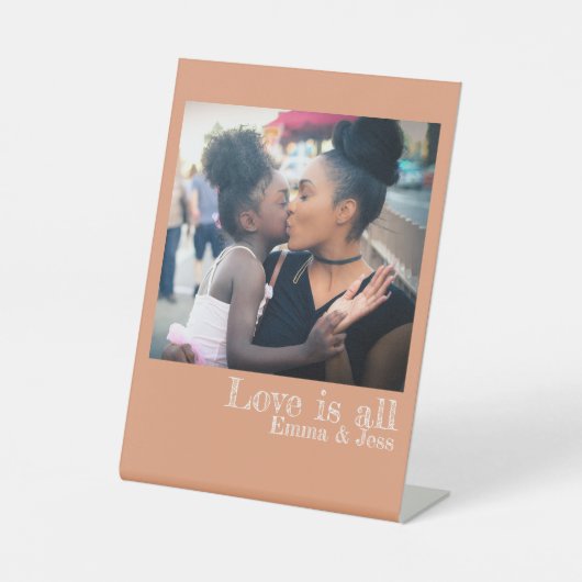 写真カスタム名文字ミニマル台座サイン 台座サイン (正面)