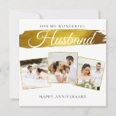 写真カスタム夫の結婚記念日カード サンキューカード (正面)