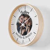 写真カスタム姉妹最高の友bff sisterhood 壁時計 (傾斜)