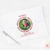 写真カスタム子供の食物アレルギーの医療アラート スクエアシール (封筒)