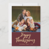 写真カスタム幸せな感謝祭 シーズンカード (正面)
