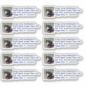 写真カスタム形差出人住所ラベル シール (正面)