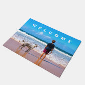 写真カスタム形式の開始文字 ドアマット (アングル)