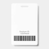 写真カスタム従業員セキュリティID バッジ (裏面)