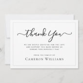 写真カスタム悔やみや弔慰死別サンキューカード サンキューカード (裏面)