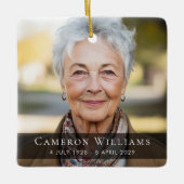 写真カスタム悔やみや弔慰死別葬祭 セラミックオーナメント (正面)