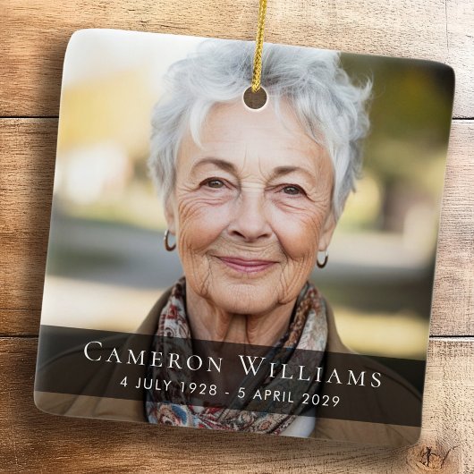 写真カスタム悔やみや弔慰死別葬祭 セラミックオーナメント