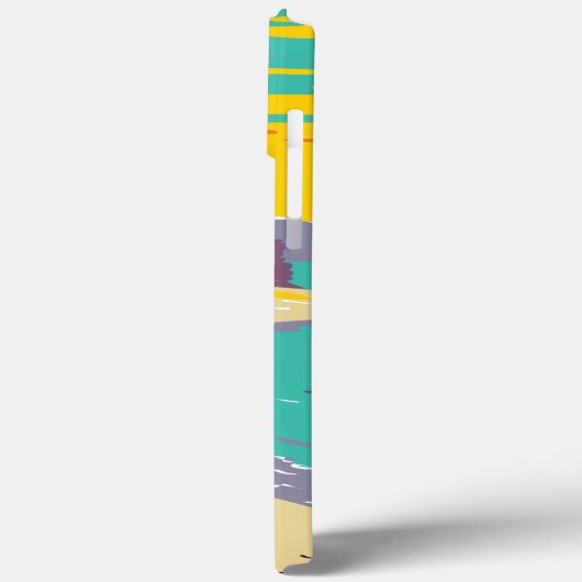 写真カスタム愛らしいヴィンテージ絵画の夕日の青 Case-Mate iPhoneケース (裏面 / 左)