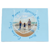 写真カスタム抱き枕と文字名 ラージペーパーバッグ (正面)