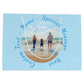 写真カスタム抱き枕と文字名 ラージペーパーバッグ (裏面)