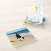 写真カスタム文字ガラスコースターあなたの写真ママ ガラスコースター (アングル)