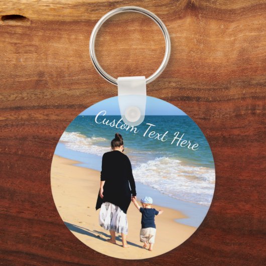 写真カスタム文字キーチェーンギフトあなたの写真ママ キーホルダー (正面)