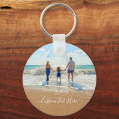 写真カスタム文字キーチェーンギフトと写真 キーホルダー (正面)