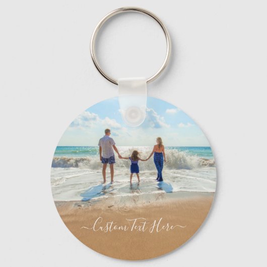 写真カスタム文字キーチェーンギフトと写真 キーホルダー (裏面)