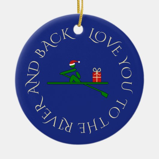 写真カスタム文字クリスマス・ローワー海軍 メタルオーナメント (正面)