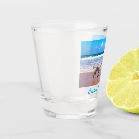 写真カスタム文字ショットあなたの写真とガラスのギフト ショットグラス (左)