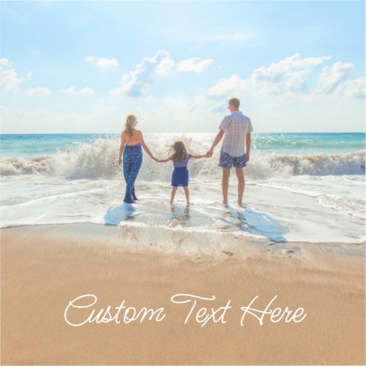 写真カスタム文字シールあなたの写真デザイン シール (正面)