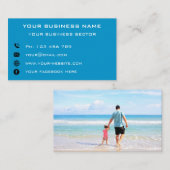 写真カスタム文字パーソナライズされた名刺 名刺 (正面/裏面)