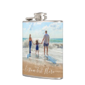 写真カスタム文字フラスクギフトあなたの写お気に入りの真 フラスク (左)