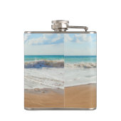 写真カスタム文字フラスクギフトあなたの写お気に入りの真 フラスク (裏面)