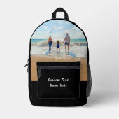 写真カスタム文字リュックサック – 色の選択 プリントバックパック (正面)