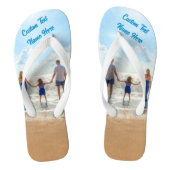 写真カスタム文字名ビーチサンダル写真 ビーチサンダル (フットベッド)