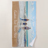 写真カスタム文字名ビーチタオル写真 ビーチタオル (正面)